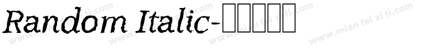 Random Italic字体转换